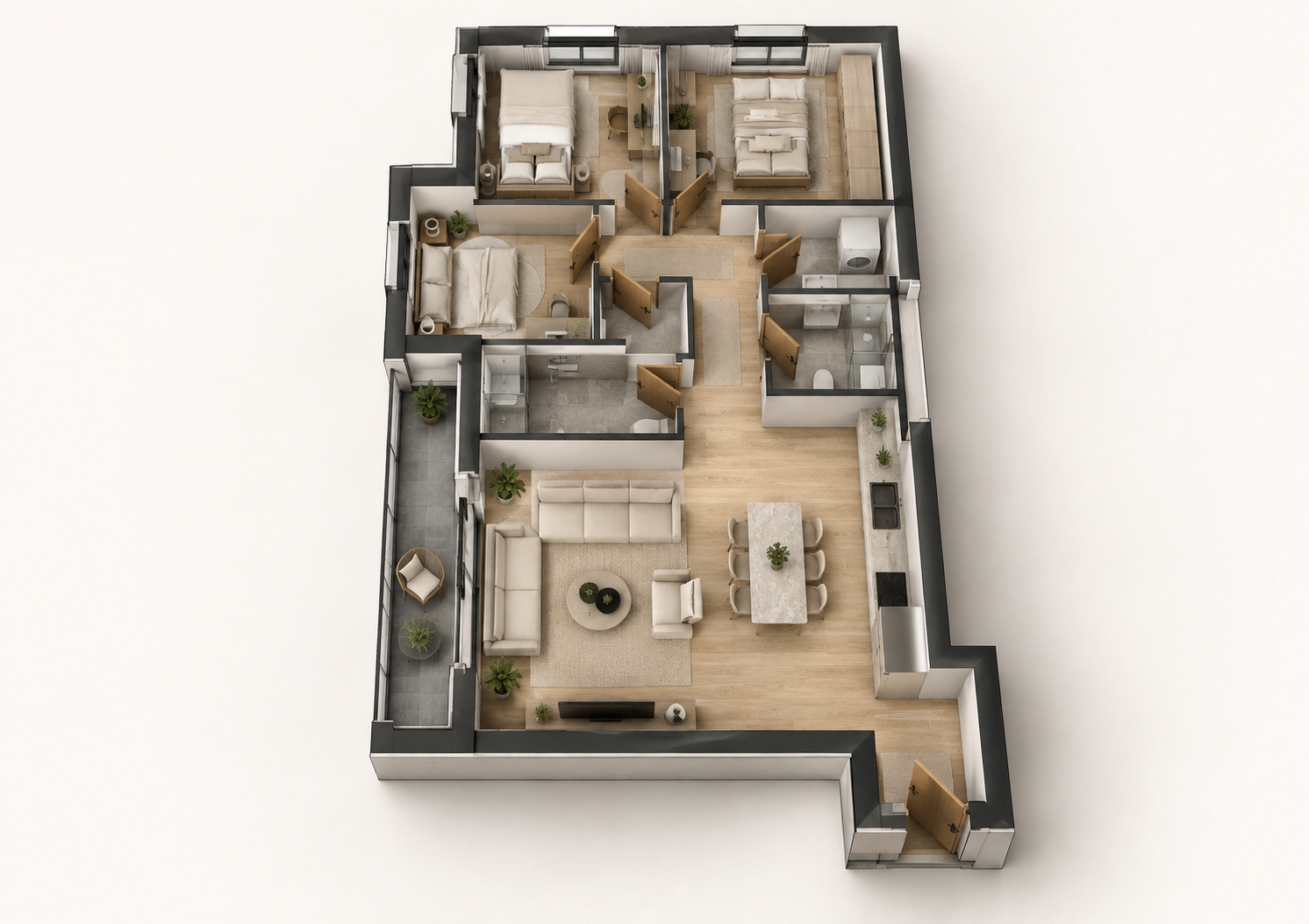 Banesa 12 · 110.31 m² · Koncept 3D